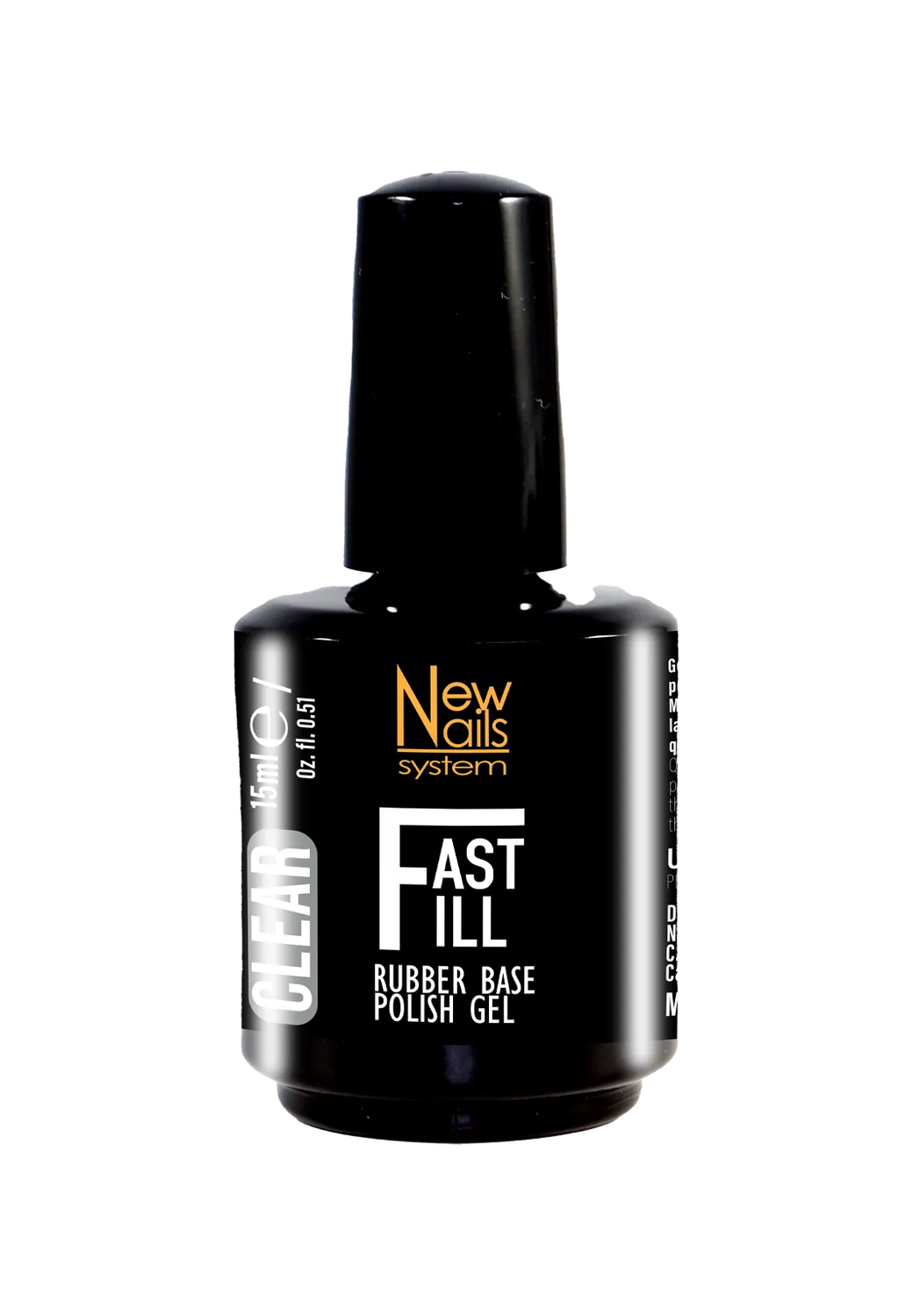 New Nails System Fast Fill Clear base rubber fibre trasparente