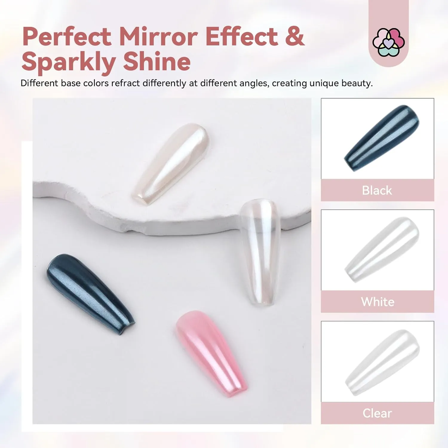 Saviland polvere chrome perla bianca 1 g effetto specchio