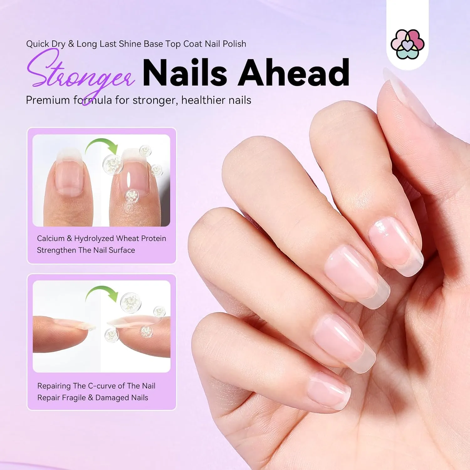 Saviland 2 in 1 Base Top Coat smalto asciugatura rapida
