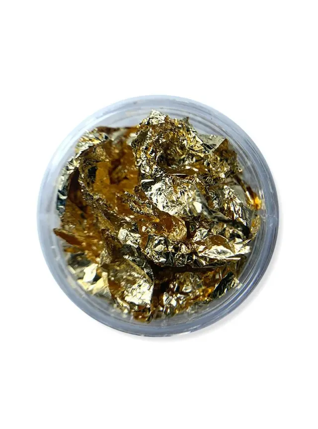 Majida Scaglie Oro foil nail art oro