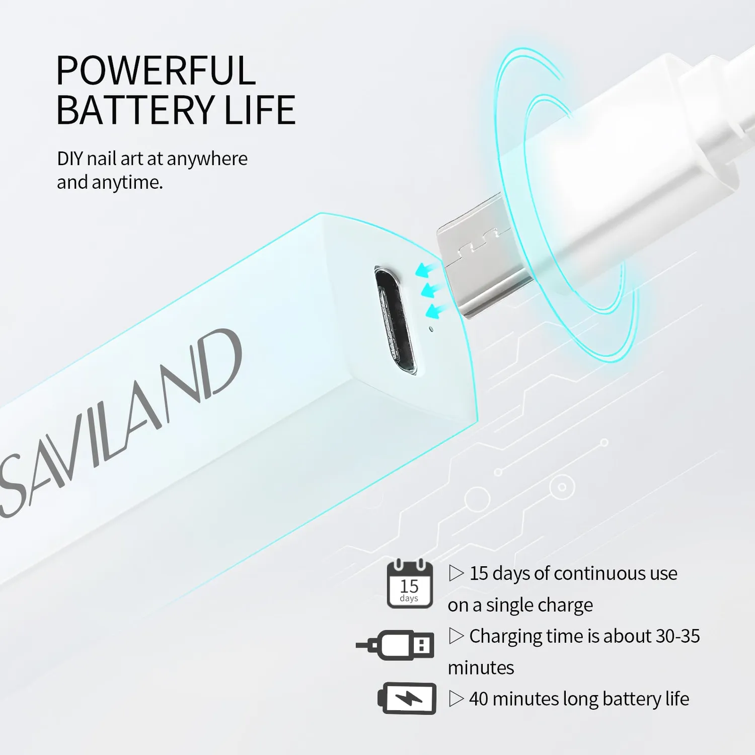 Saviland JZ-1 Mini Lampada UV LED Unghie Portatile 3W