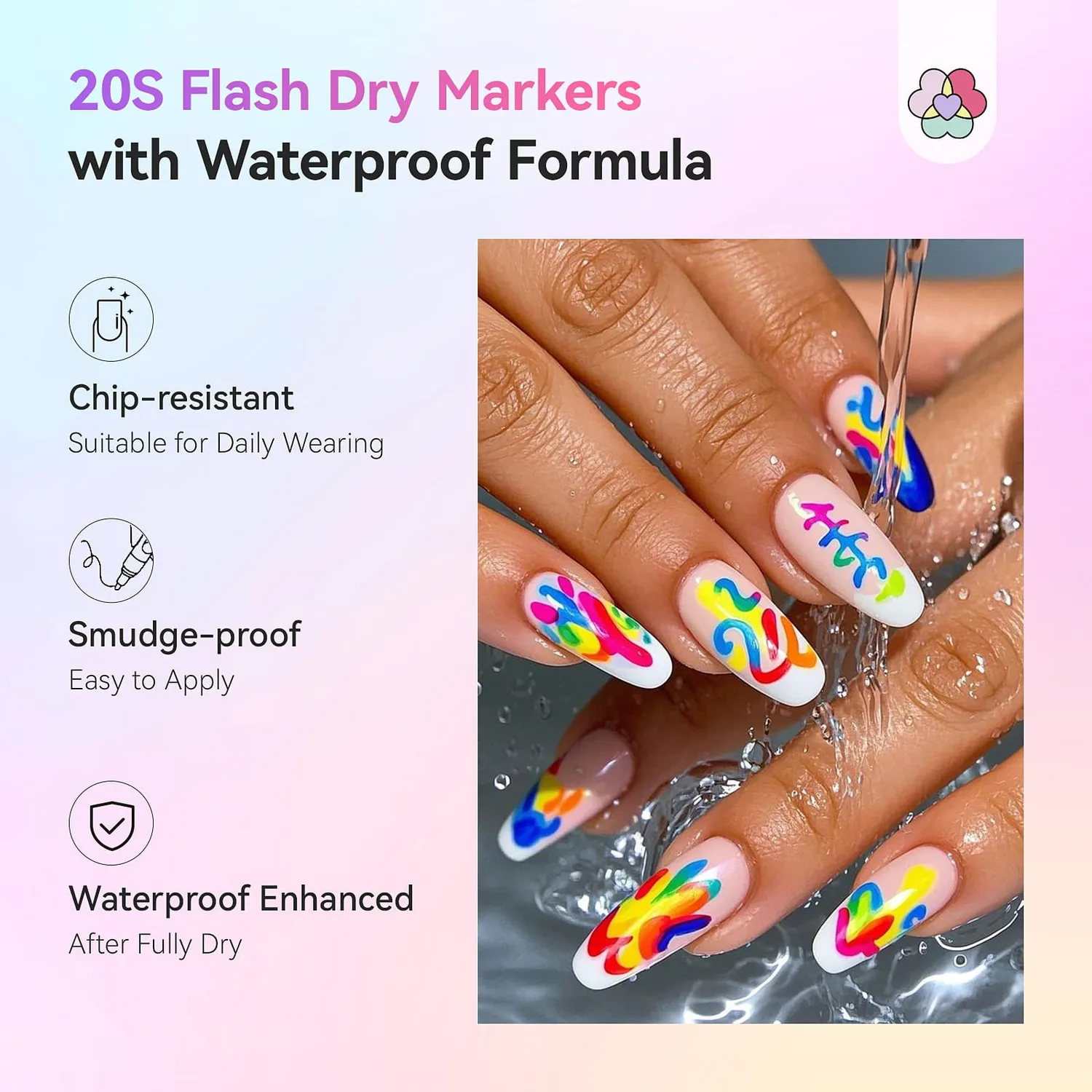 Saviland set 24 penne nail art 0,7mm asciugatura rapida