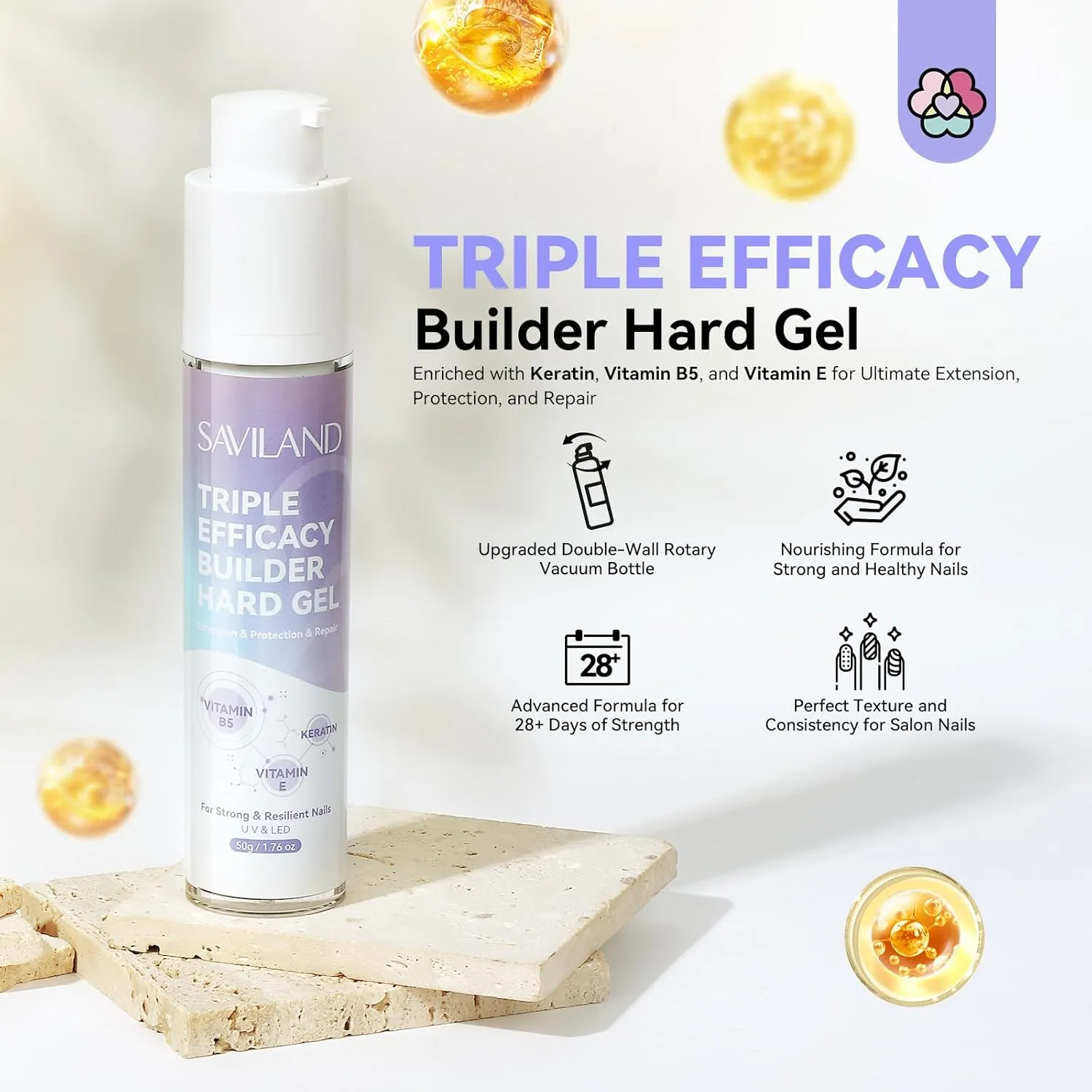 Saviland Builder Gel Clear Flacone 50g smalto coprente