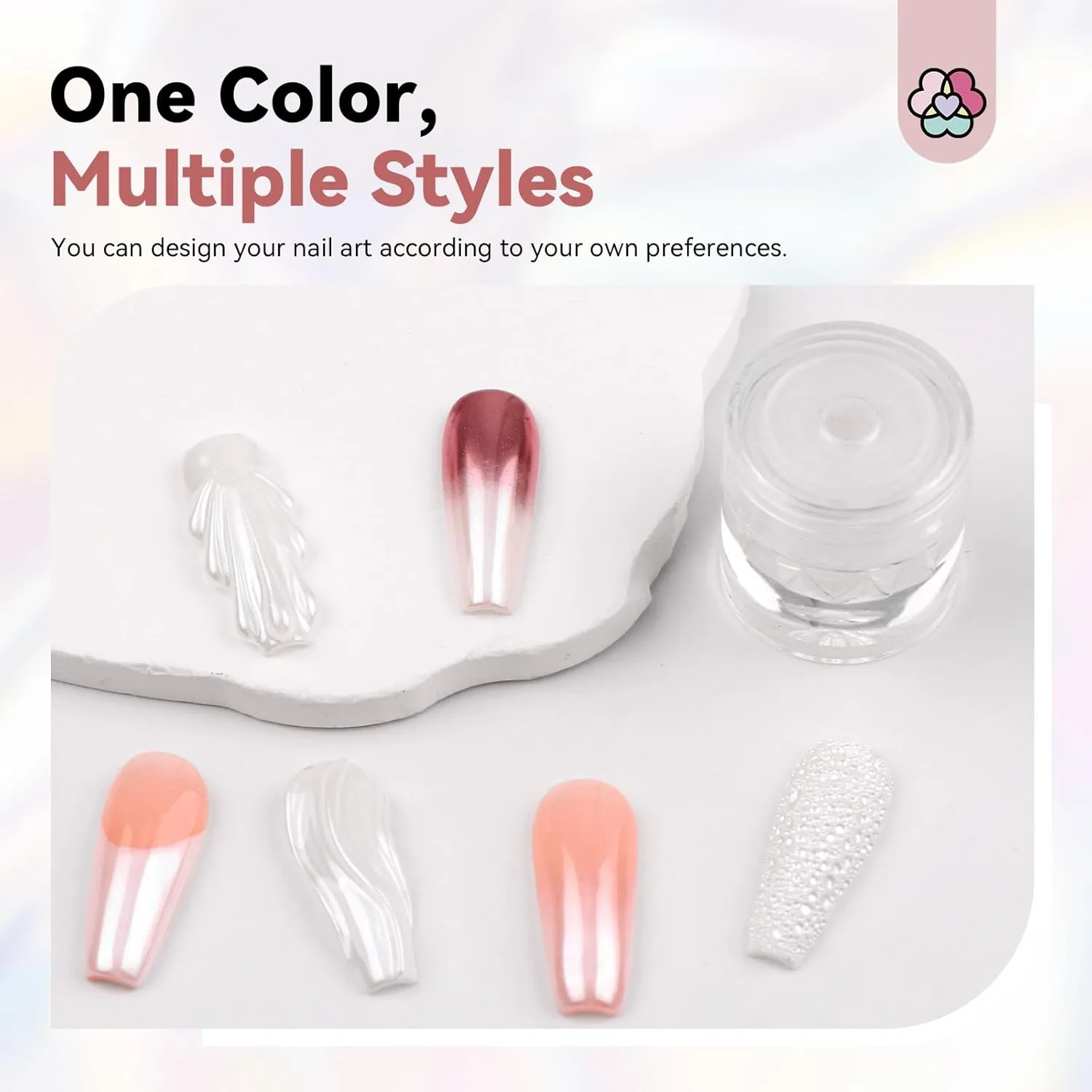 Saviland polvere chrome perla bianca 1 g effetto specchio