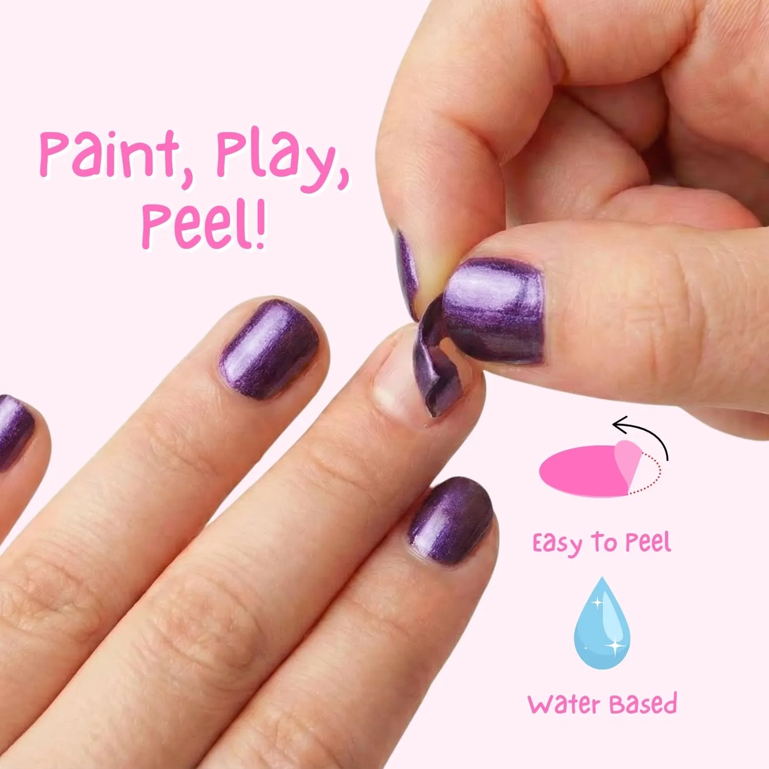 Miss Nella Galactic Unicorn MN38 smalto peel off viola chrome