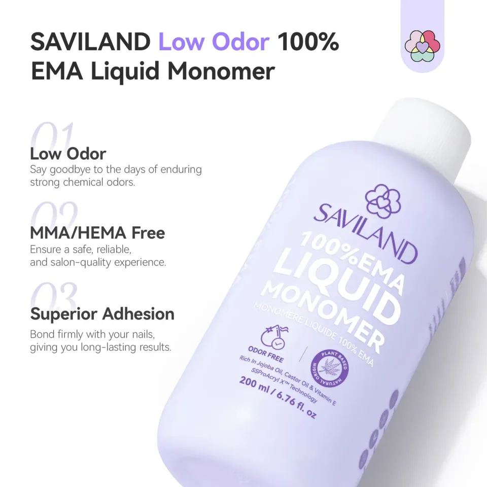 Saviland Monomero Acrilico EMA 200 ml Basso Odore