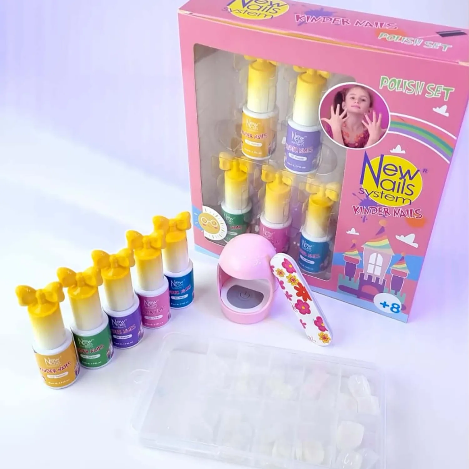 New Nails System Kindernails set smalto bambine 5 colori regalo