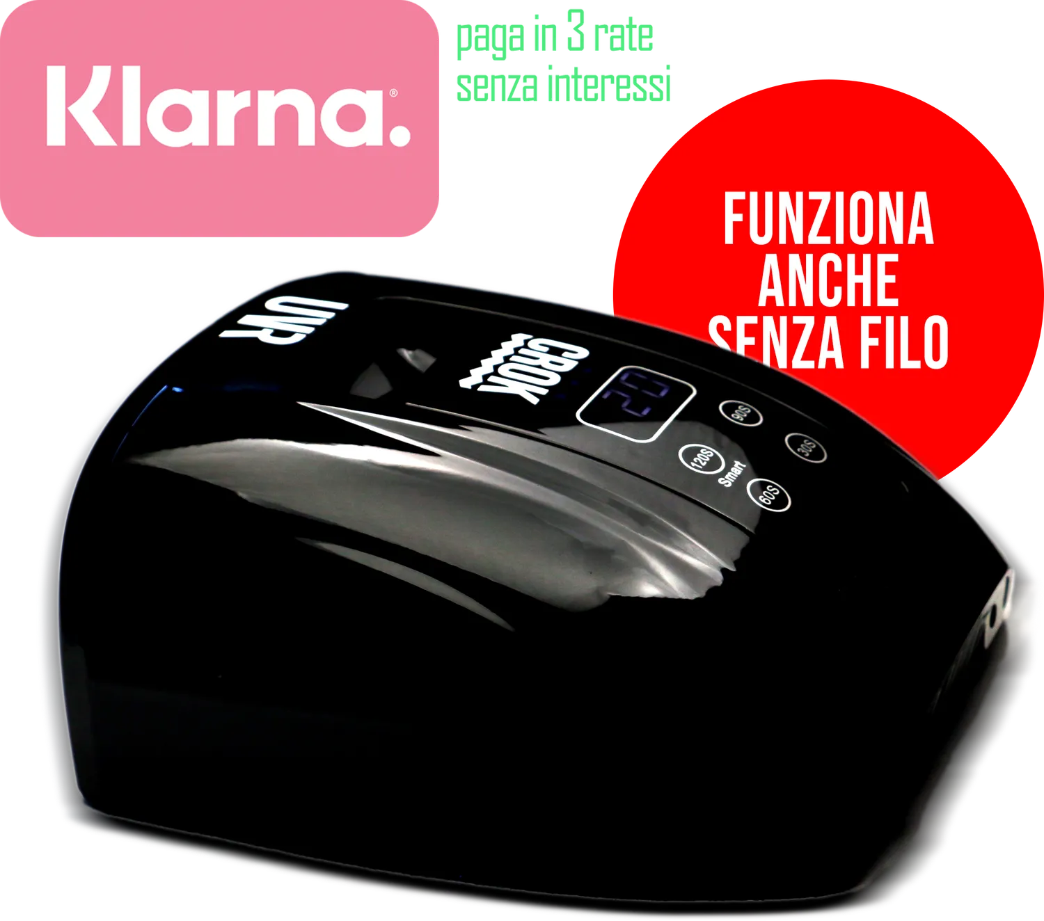 New Nails System Crok UVR Cordless lampada unghie 90W