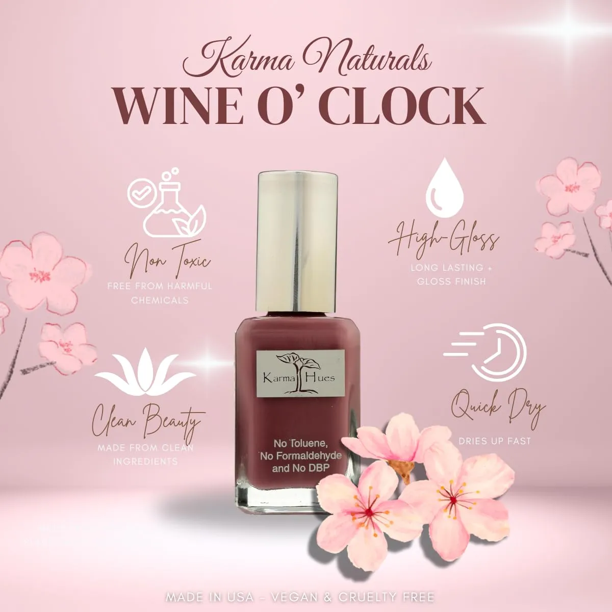 Karma Organic Wine O'Clock smalto unghie non tossico