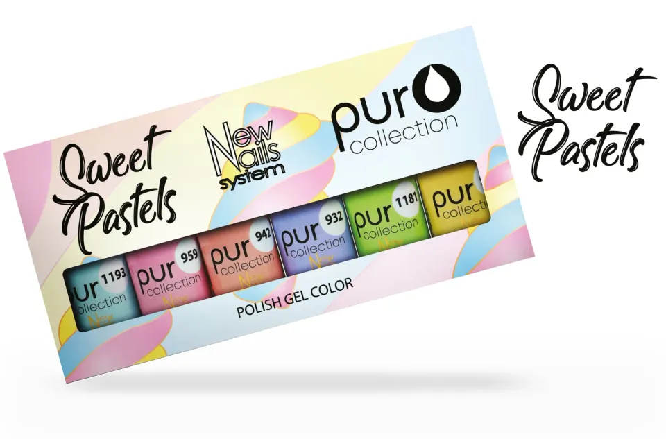 New Nails System Sweet Pastel set 6 smalti semipermanenti pastello