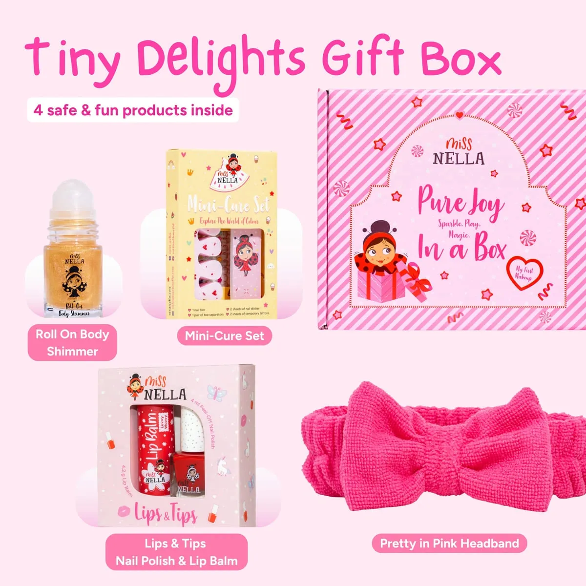 Miss Nella Tiny Delights Box set regalo glitter Natale