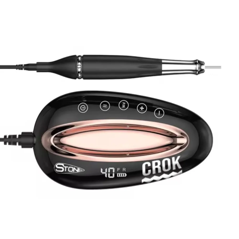 New Nails System Crok Stone Fresa Unghie Cordless Black Gold