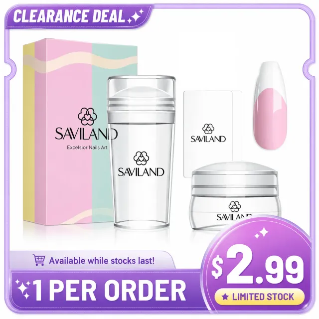 Saviland French Kit 2 Timbri Jelly Unghie rapido