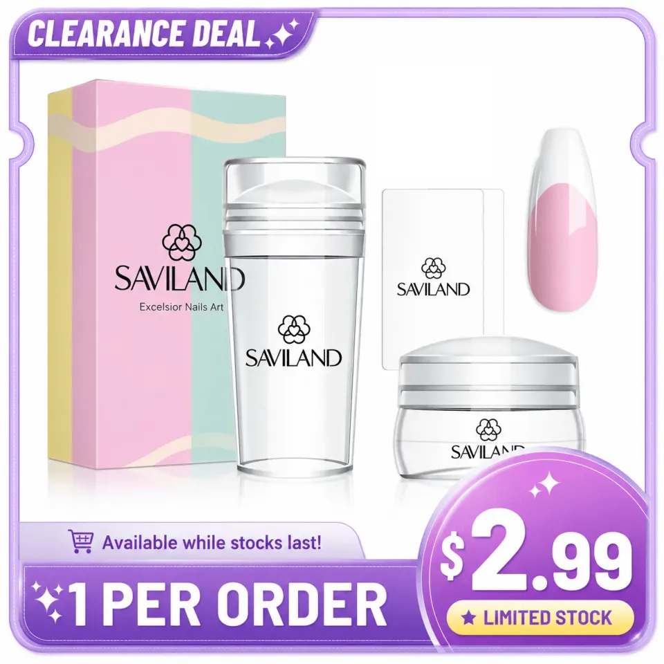 Saviland French Kit 2 Timbri Jelly Unghie rapido