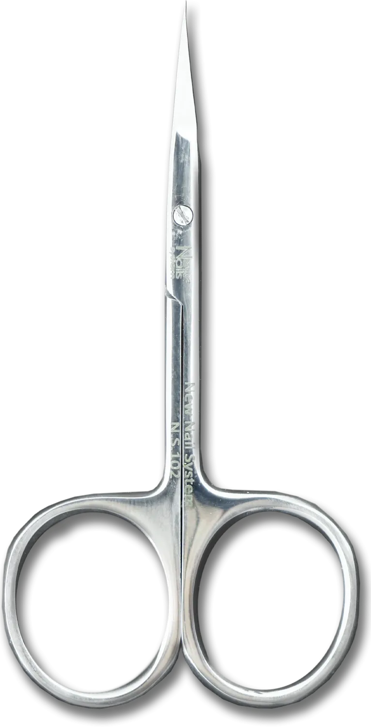 New Nails System NS102 forbici cuticole punta gancio inox
