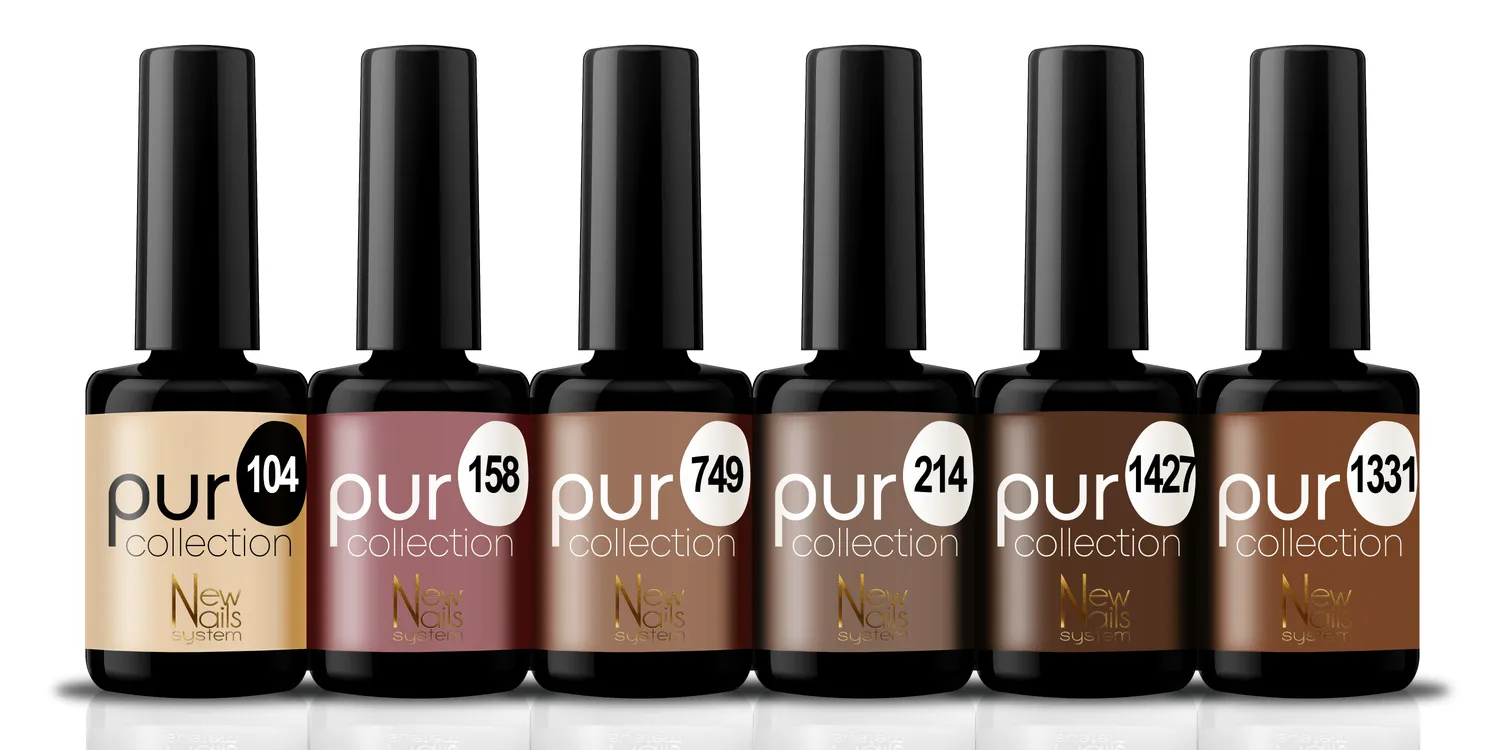 New Nails System Cowgirl set 6 smalti semipermanenti marroni