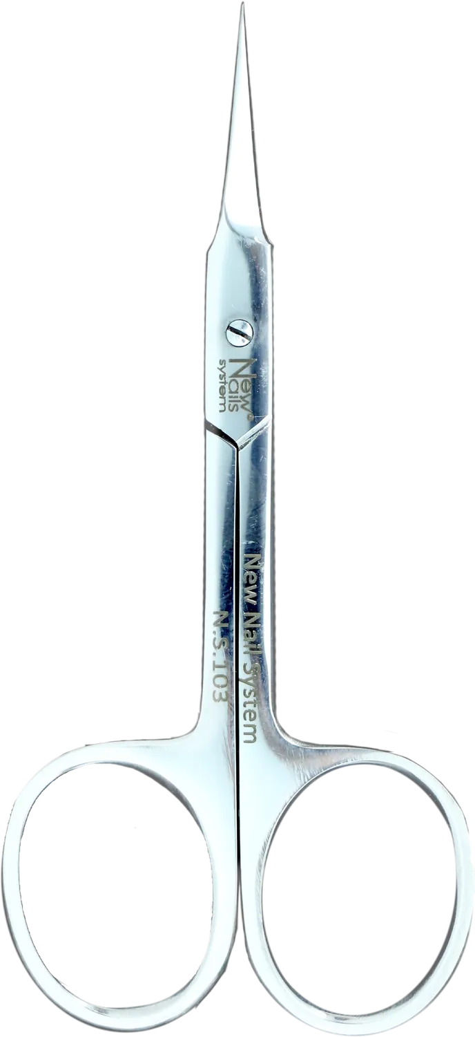 New Nails System NS103 forbici cuticole punta a gancio inox