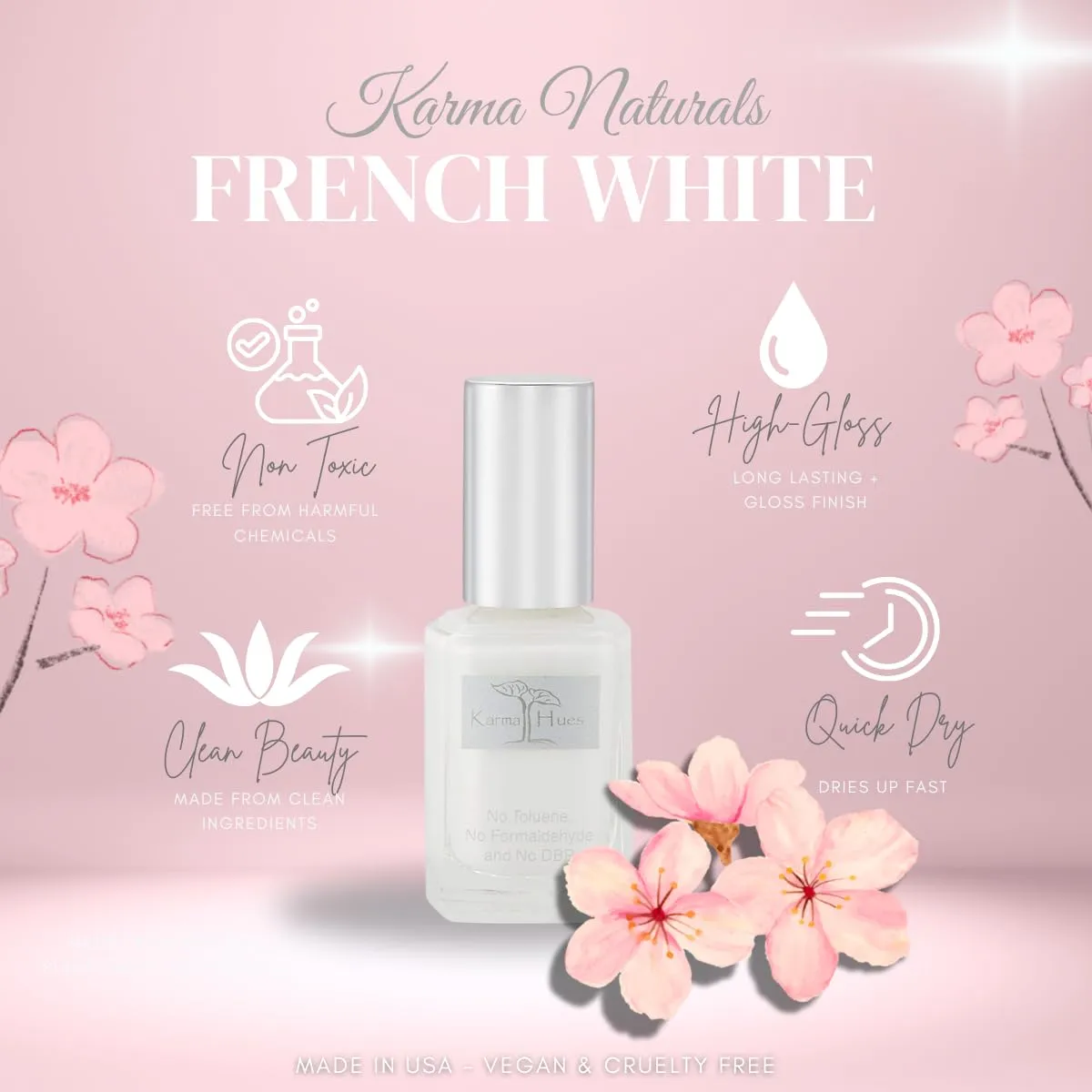 Karma Organic French White smalto unghie coprente