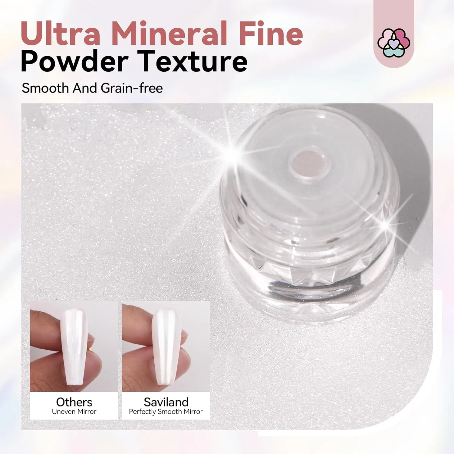 Saviland polvere chrome perla bianca 1 g effetto specchio