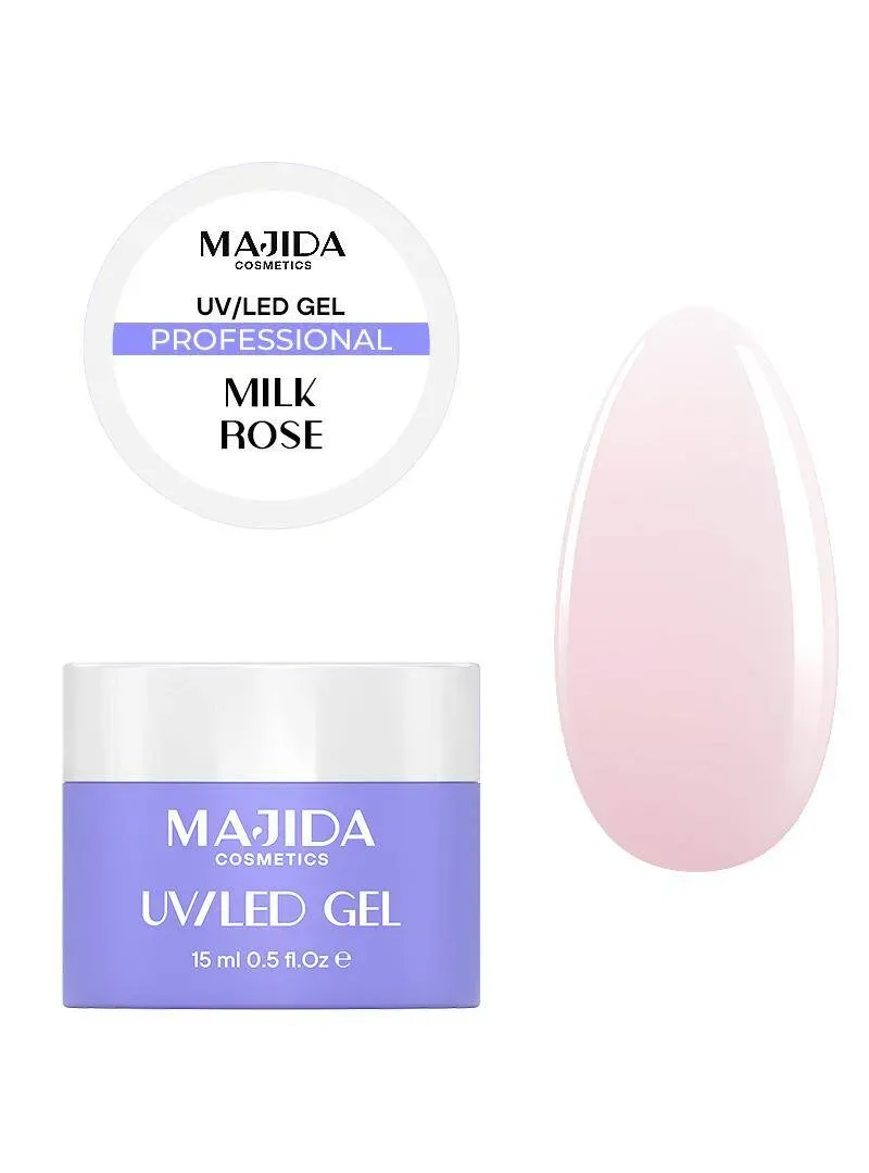 Majida Cosmetics Professional Gel Unghie Milk Rose 15ml rose