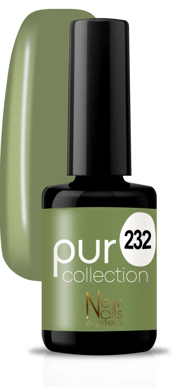 New Nails System Green Life 232 smalto semipermanente verde muschio