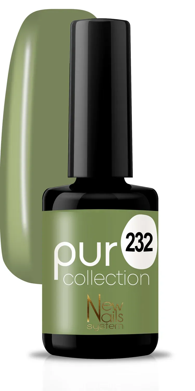 New Nails System Green Life 232 smalto semipermanente verde muschio