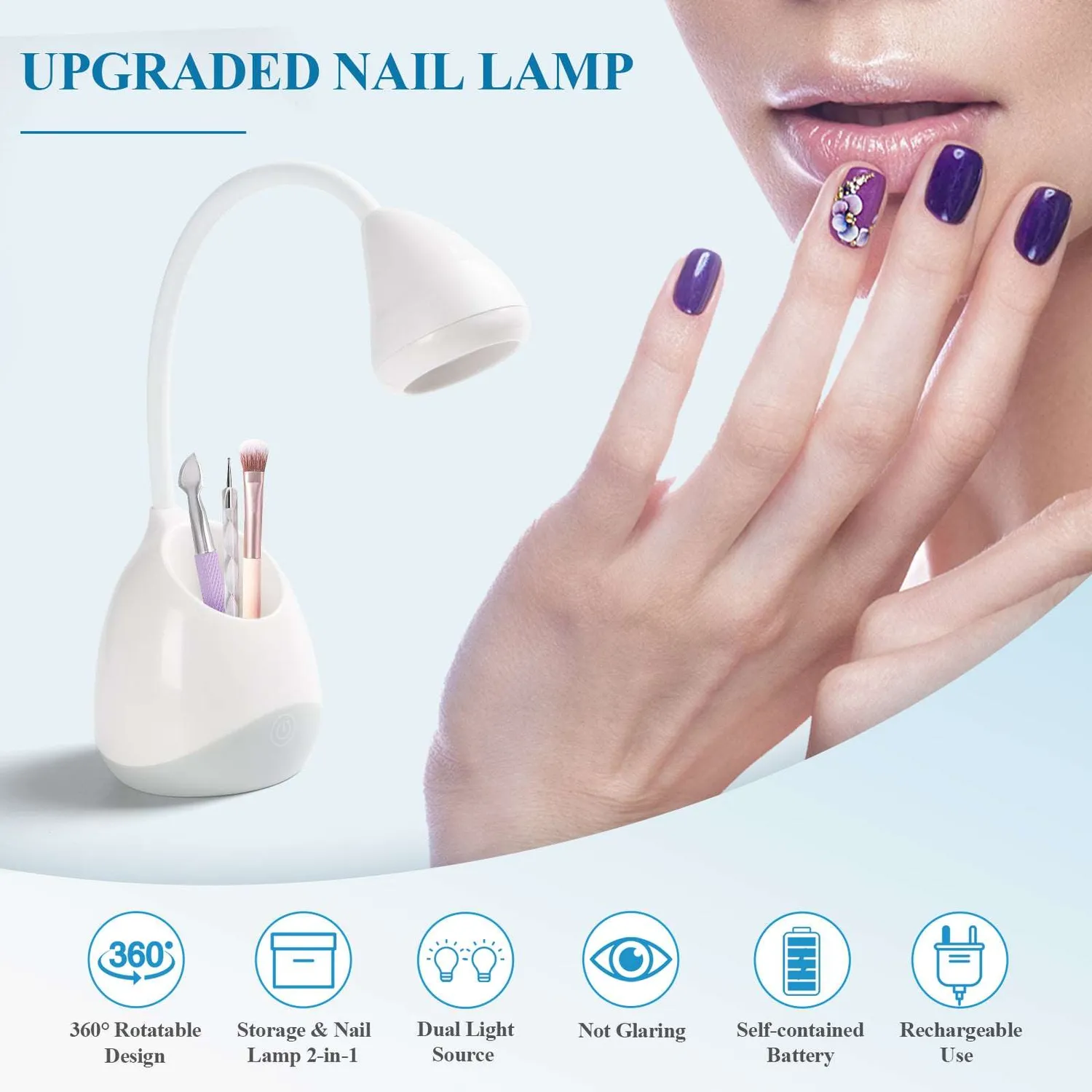 Saviland Mini Lampada Unghie UV LED 36W Portatile