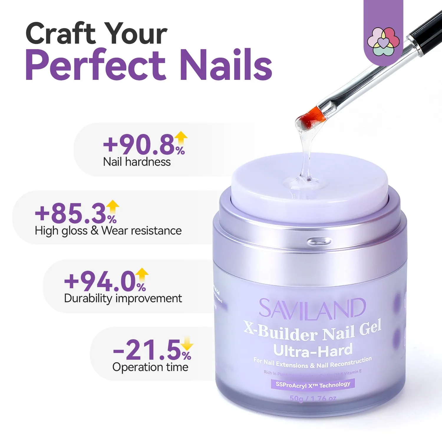 Saviland C Hard builder gel kit estensione 50 ml