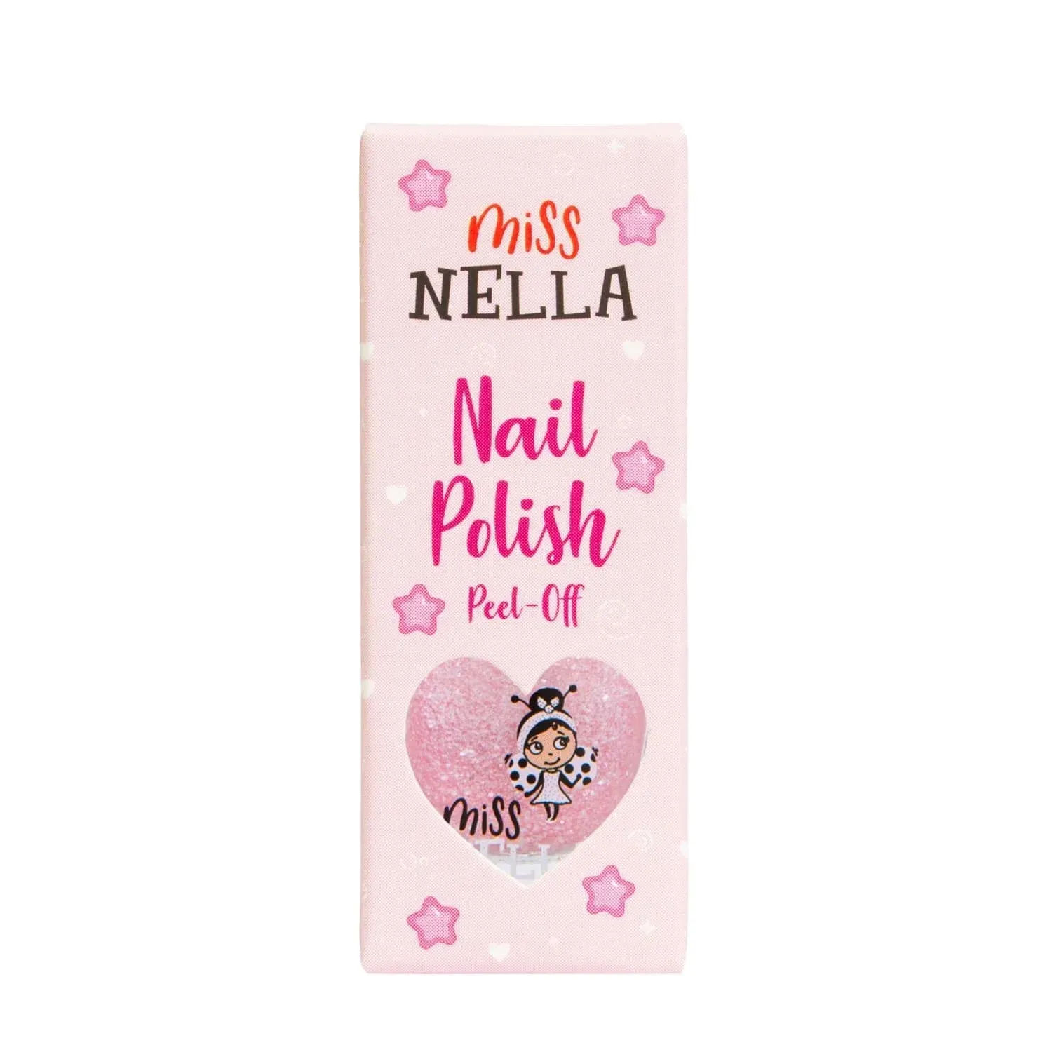 Miss Nella Itsy Glitzy Hippo smalto rosa glitter peel off