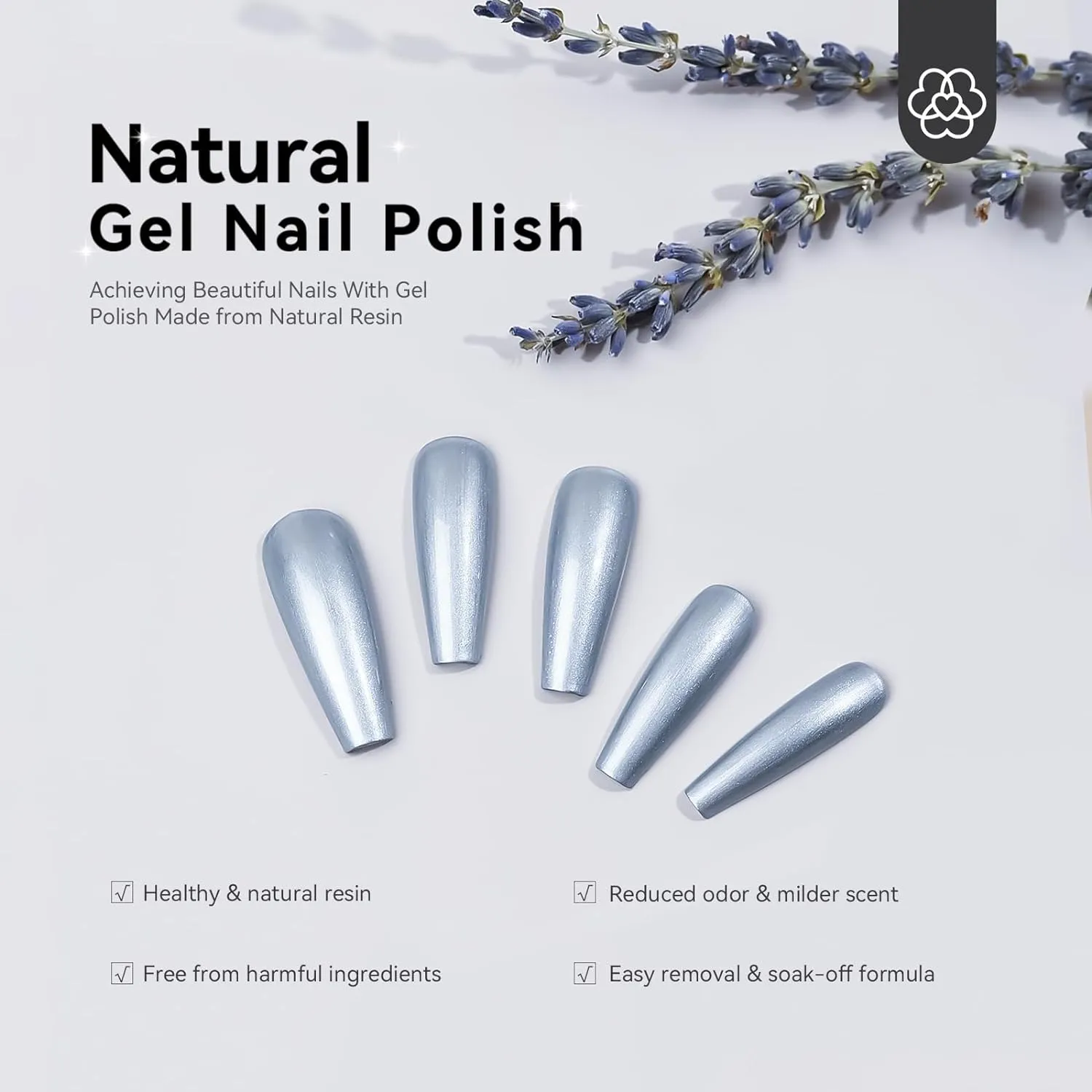 Saviland Smalto Gel Cromo Oro Argento Set 2x5g Metallizzato