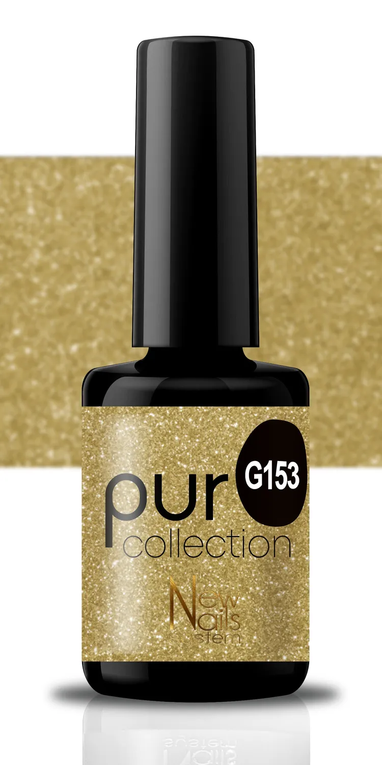 New Nails System Secret Stars G153 smalto semipermanente oro glitter