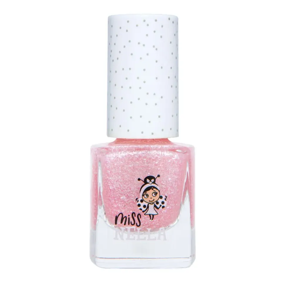 Miss Nella Itsy Glitzy Hippo smalto rosa glitter peel off