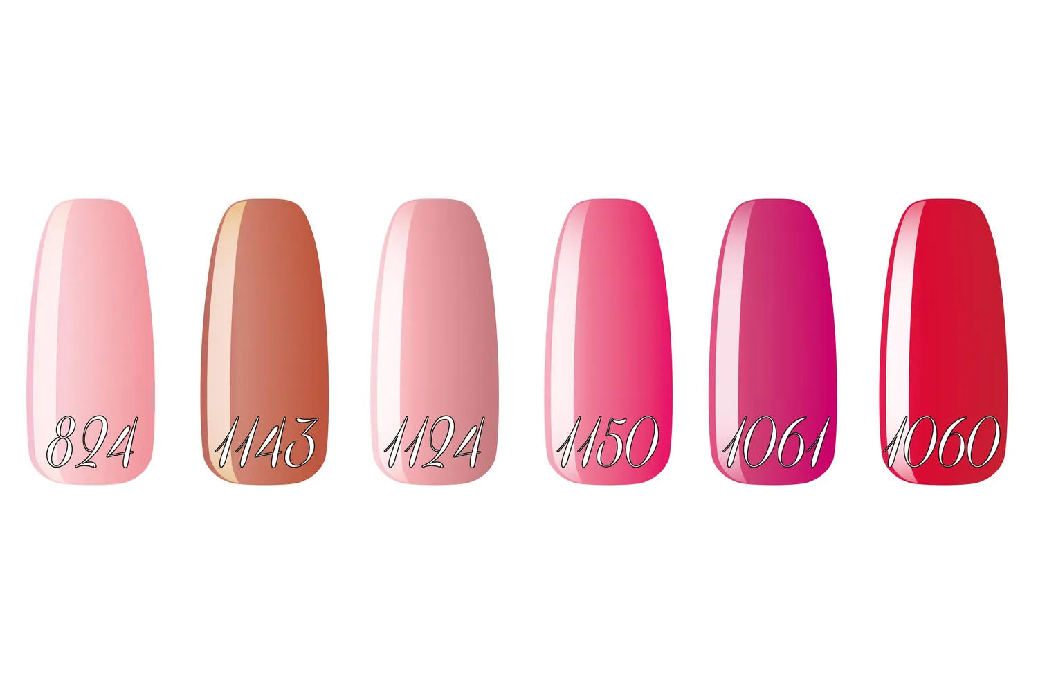 New Nails System Scent of Roses set 6 smalti semipermanenti rosa