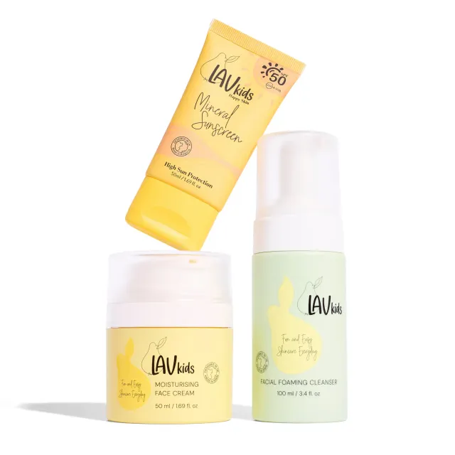 Miss Nella Lav Kids Daily Face Routine kit viso 3 pezzi idratante