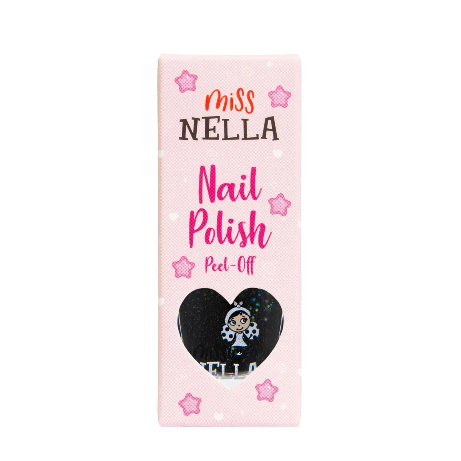 Miss Nella Surprise Party smalto nero glitter peel off
