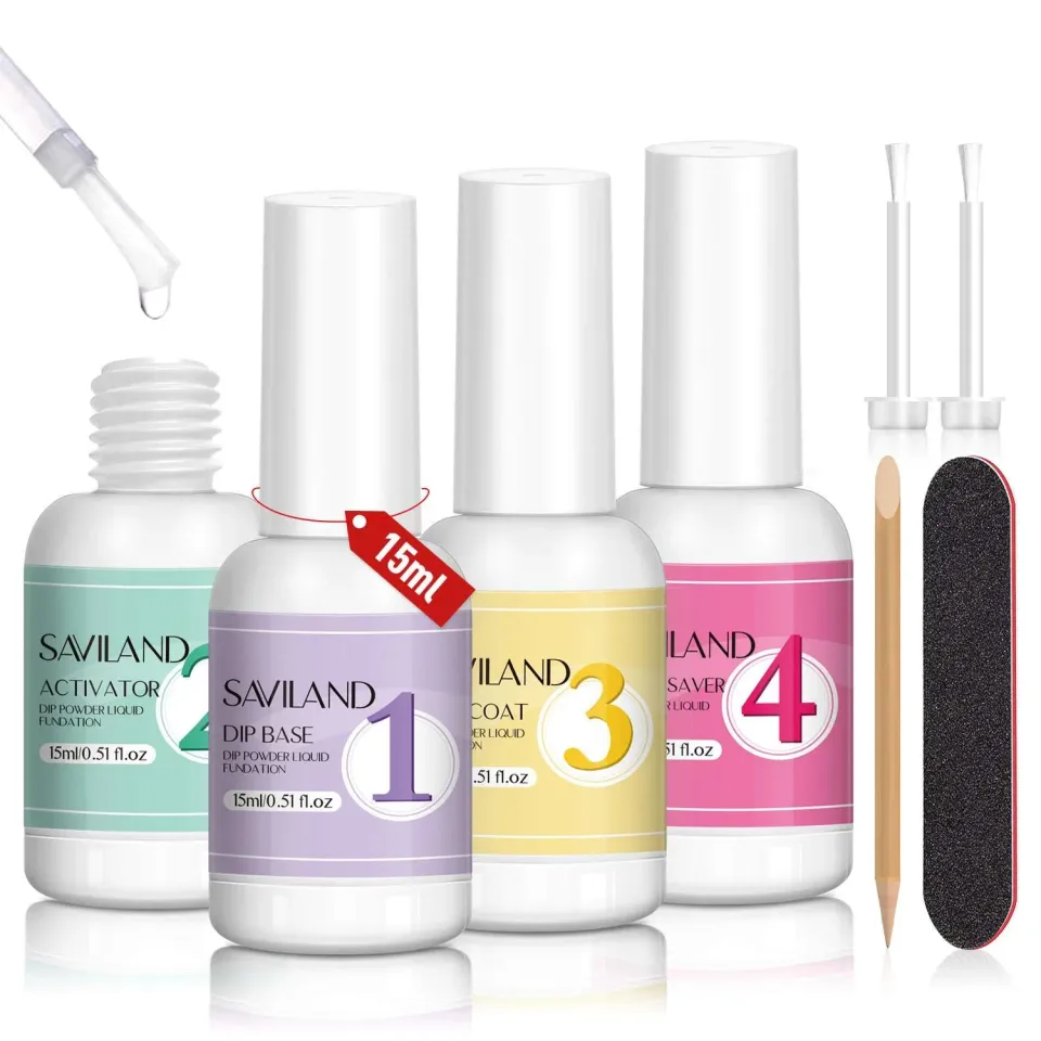 Saviland Dip Powder Liquidi HEMA-free resistenti 15 ml
