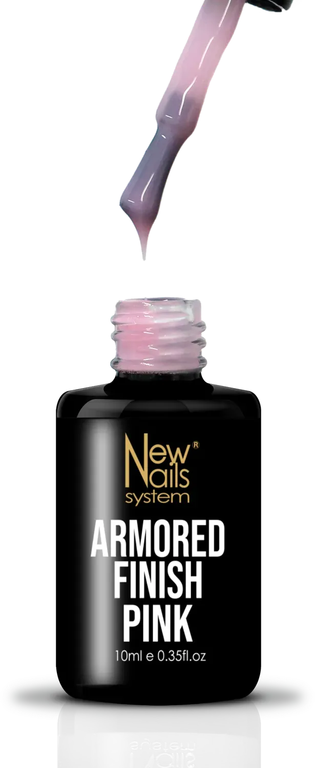 New Nails System Armored Finish Pink top coat rosato 10 ml