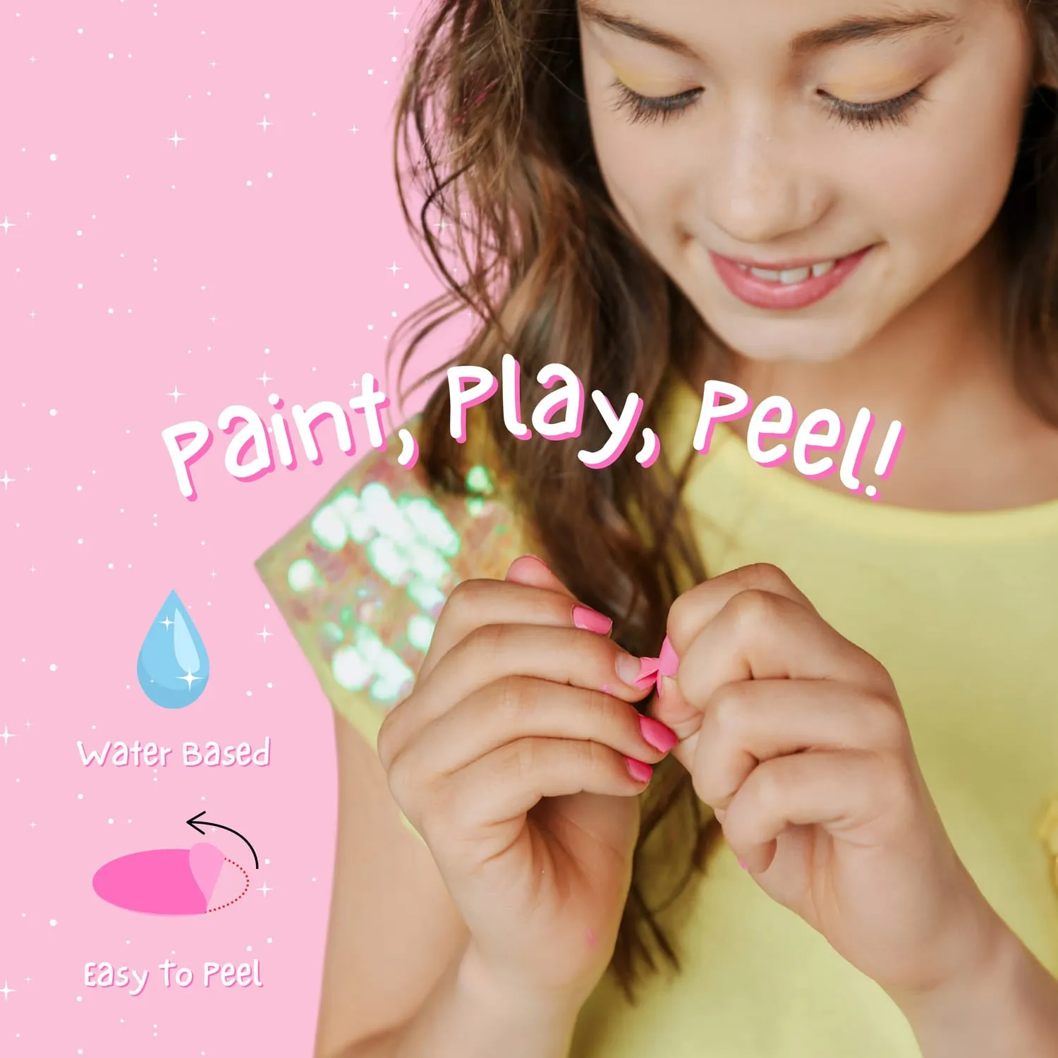 Miss Nella MN03 Pink A Boo smalto rosa peel off bambina